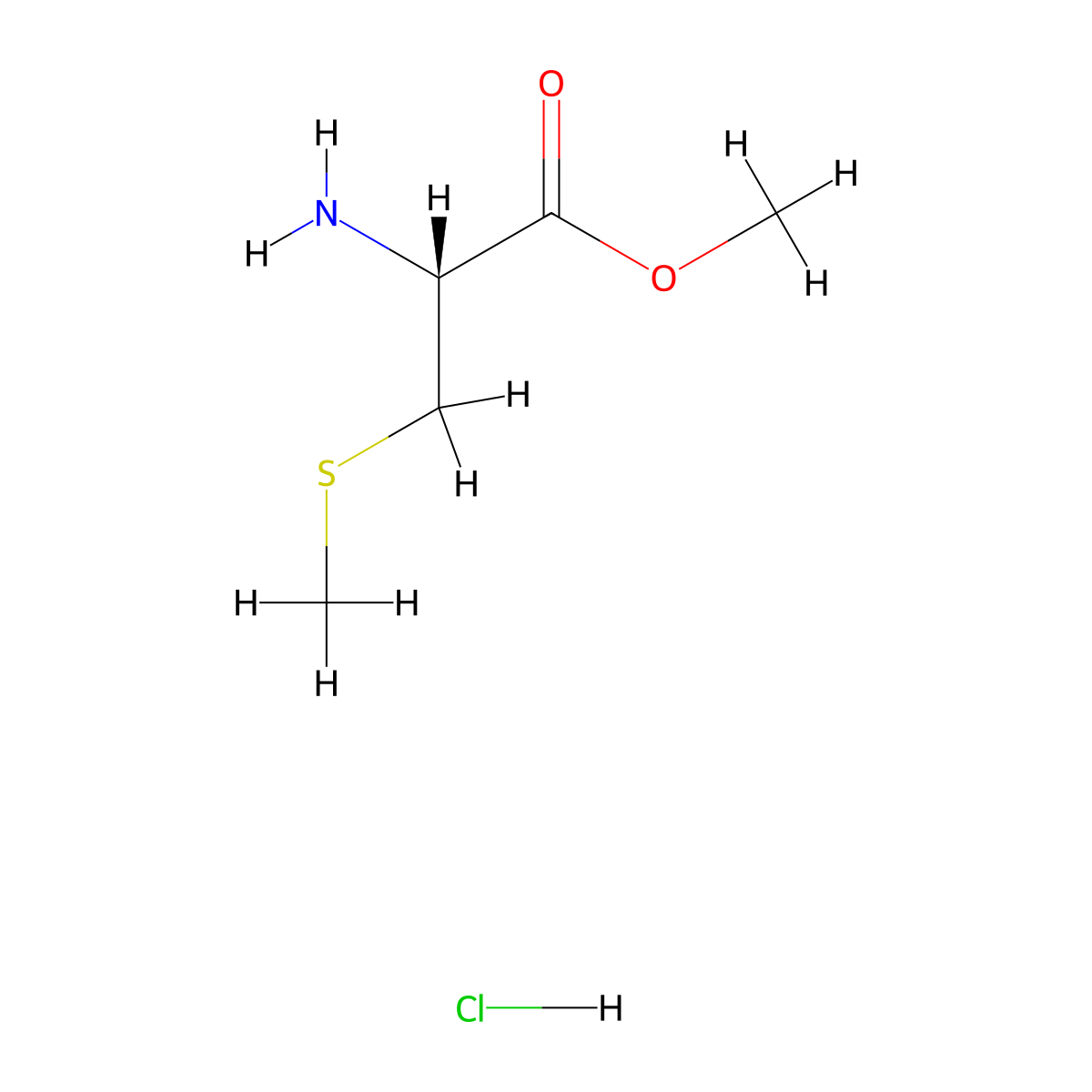 Methyl S-methyl-L-cysteinate--hydrogen chloride (1/1) molecular structure, CAS 34017-27-1