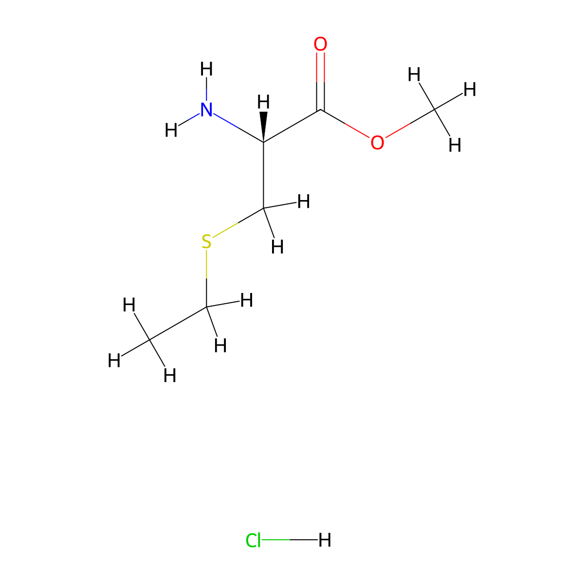 S-ethyl cysteine methyl ester hydrochloride molecular structure, CAS 34017-28-2