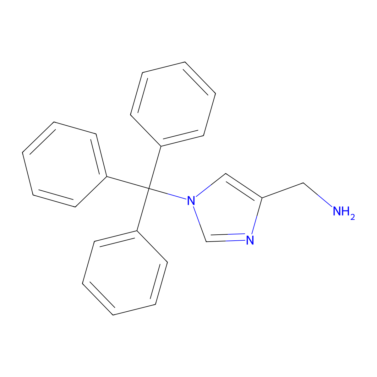 (1-Trityl-1H-imidazol-4-yl)methanamine molecular structure, CAS 340179-89-7