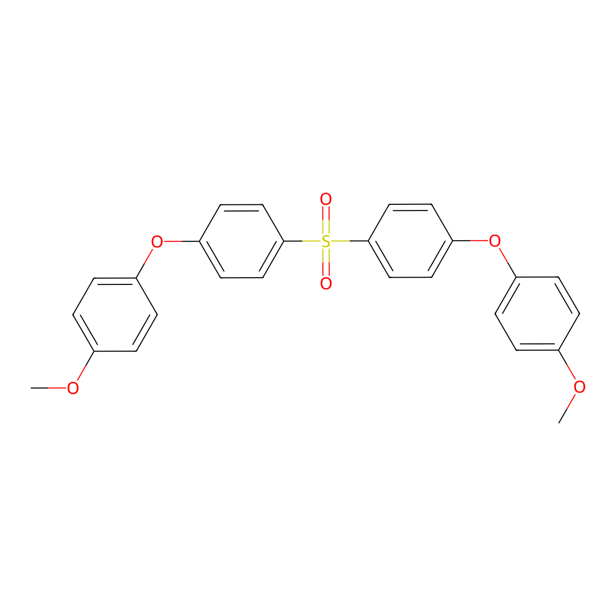 Benzene, 1,1'-sulfonylbis[4-(4-methoxyphenoxy)- molecular structure, CAS 34018-55-8