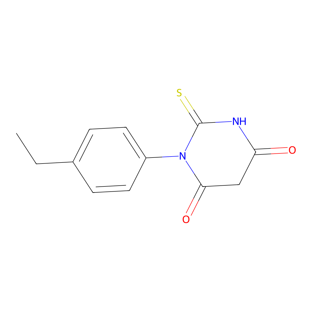 1-(4-ethylphenyl)-2-thioxodihydro-4,6(1H,5H)-pyrimidinedione molecular structure, CAS 340216-44-6