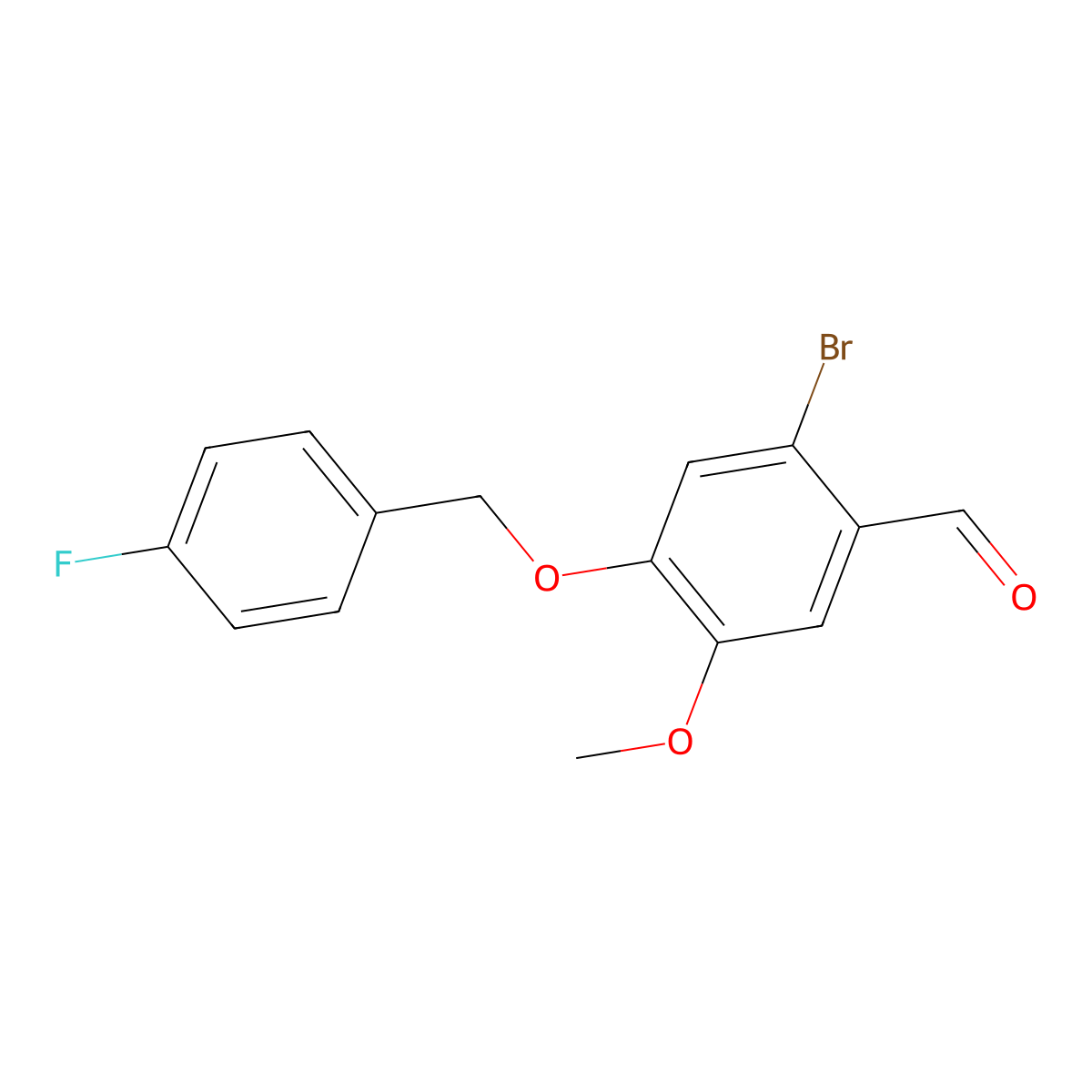 2-Bromo-4-[(4-fluorobenzyl)oxy]-5-methoxybenzaldehyde molecular structure, CAS 340216-53-7