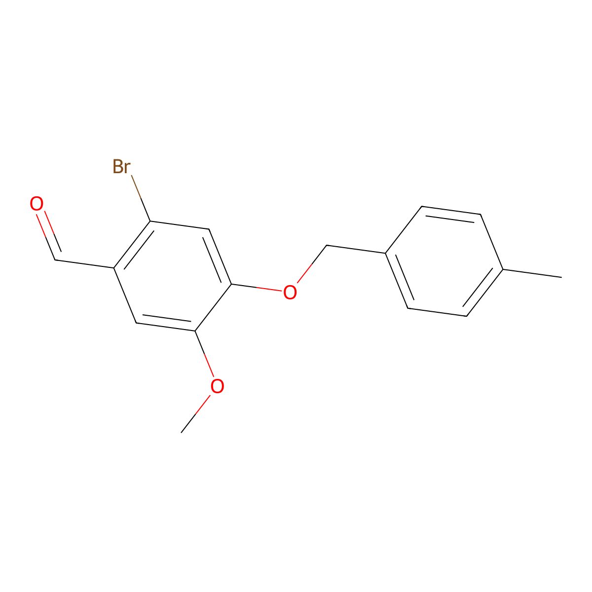 2-Bromo-5-methoxy-4-[(4-methylbenzyl)oxy]benzaldehyde molecular structure, CAS 340216-57-1
