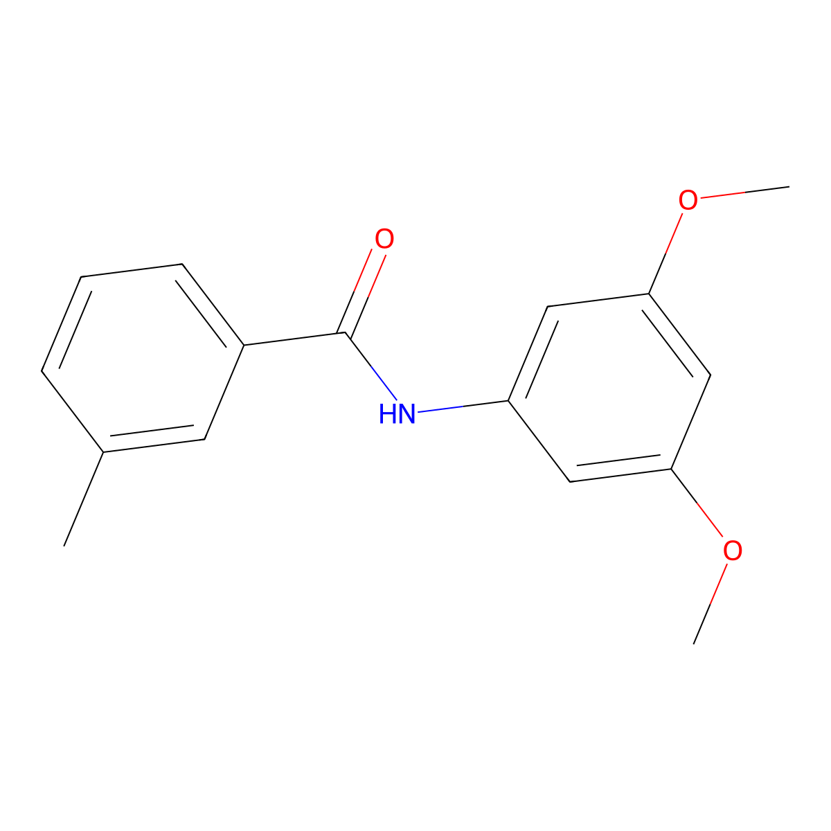 N-(3,5-dimethoxyphenyl)-3-methylbenzamide molecular structure, CAS 340218-32-8