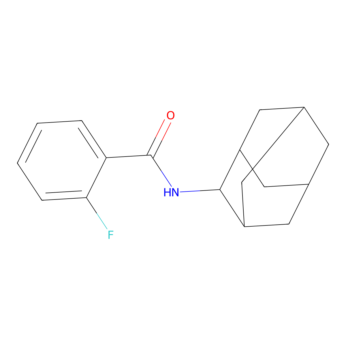 N-(adamantan-2-yl)-2-fluorobenzamide molecular structure, CAS 340218-37-3