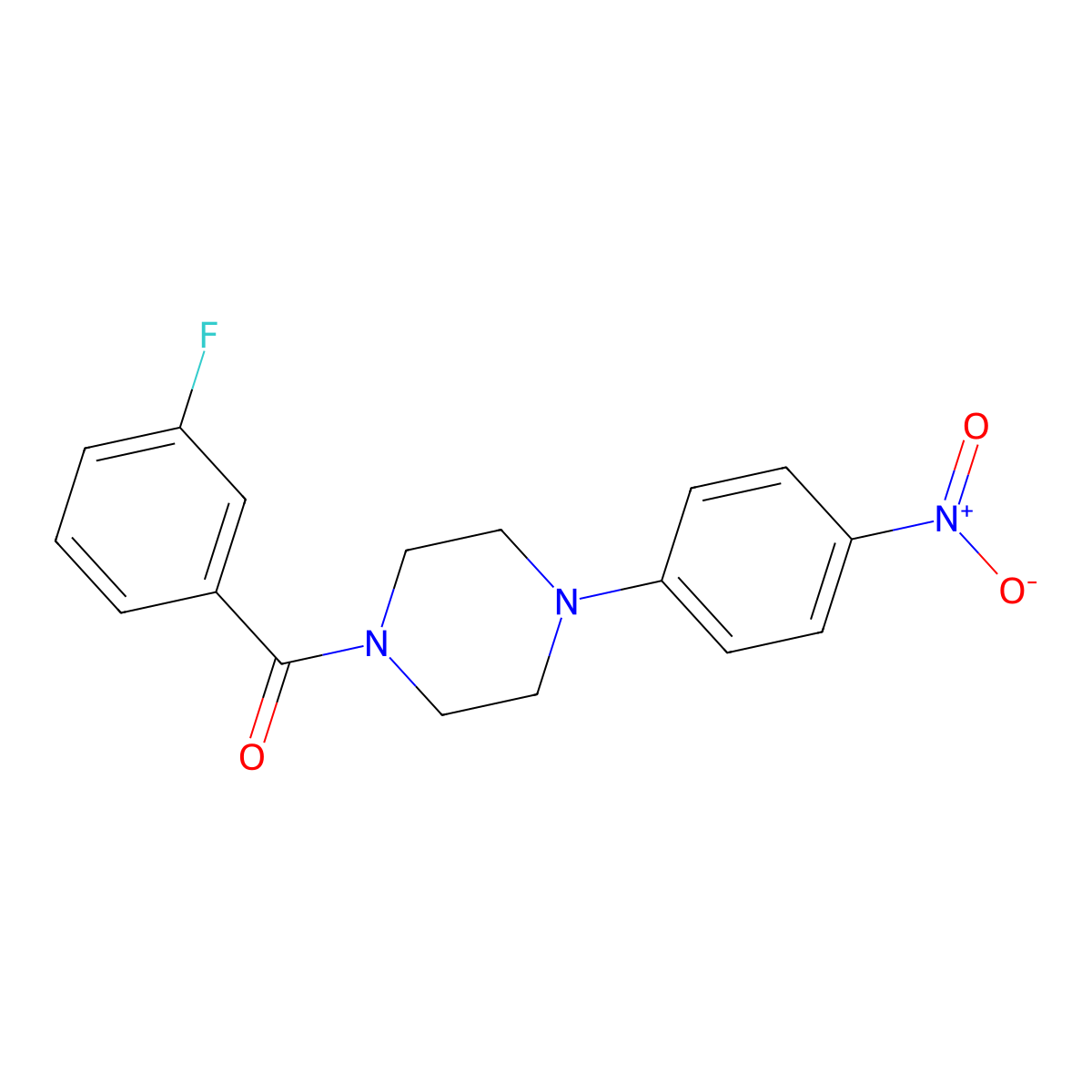 (3-Fluorophenyl)-[4-(4-nitrophenyl)piperazin-1-yl]methanone molecular structure, CAS 340218-43-1