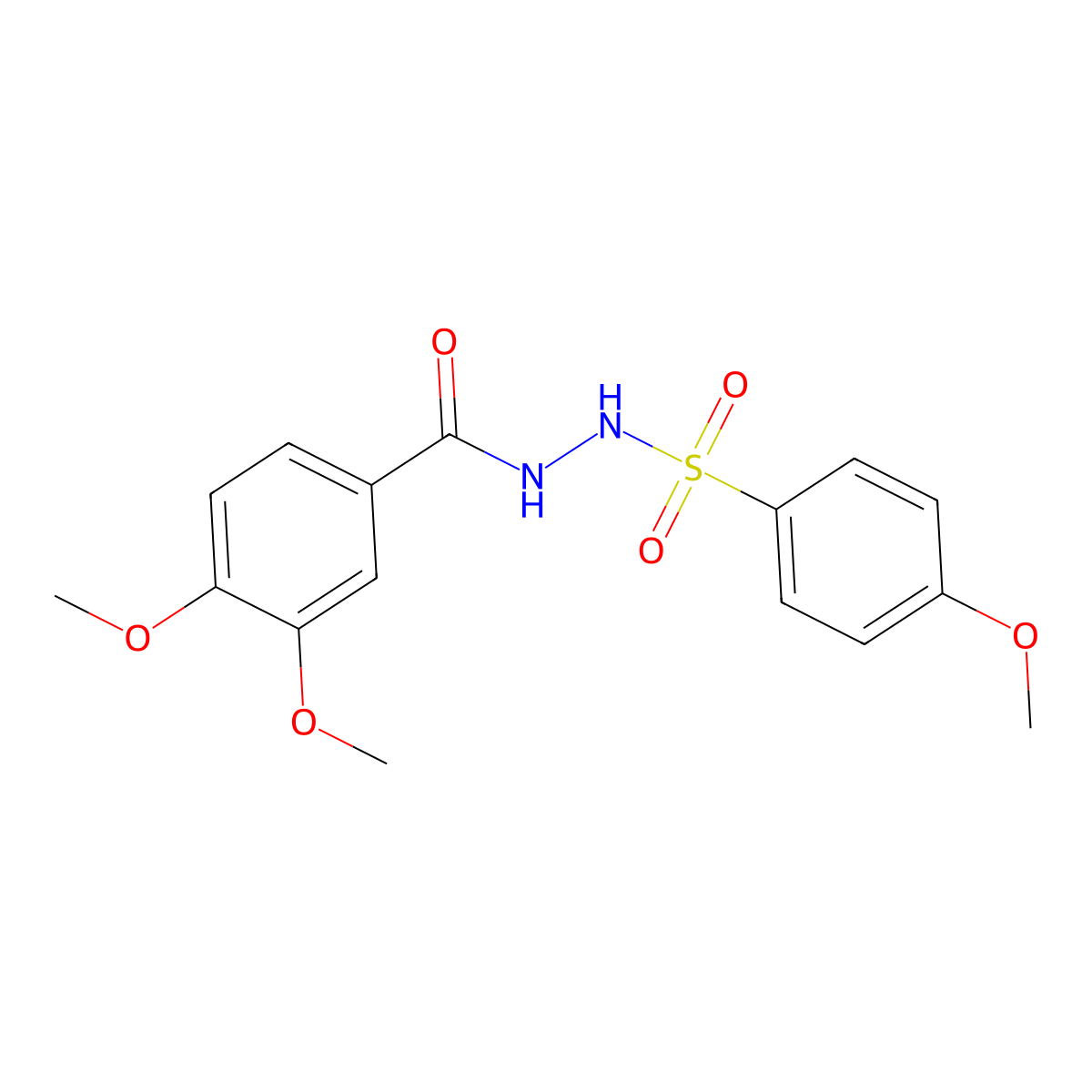 3,4-dimethoxy-N'-(4-methoxyphenyl)sulfonylbenzohydrazide molecular structure, CAS 340218-53-3