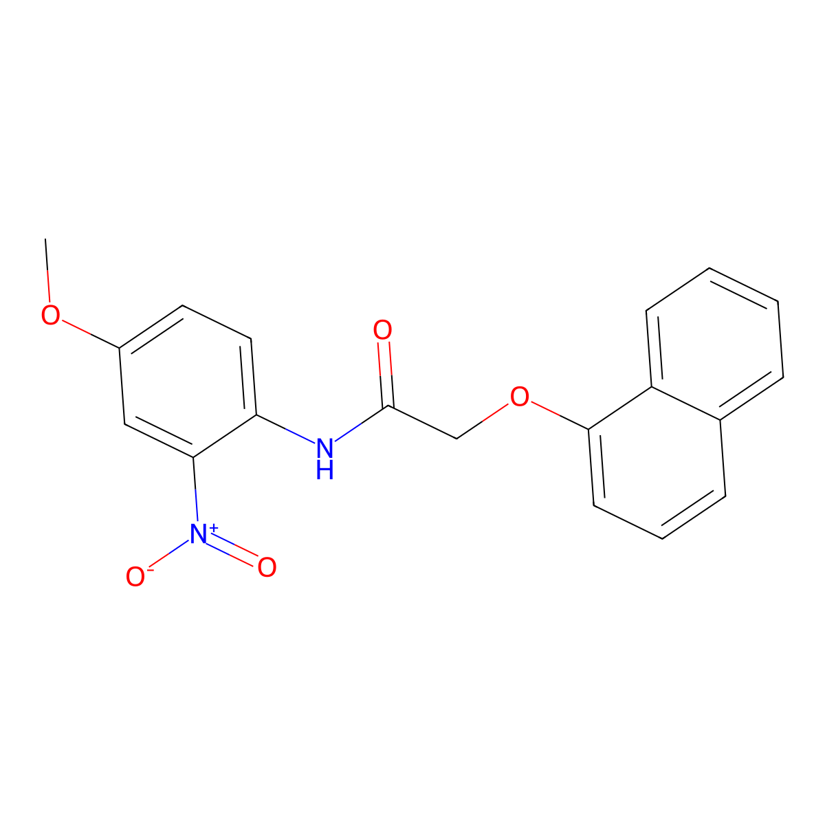 N-(4-methoxy-2-nitrophenyl)-2-naphthalen-1-yloxyacetamide molecular structure, CAS 340219-84-3