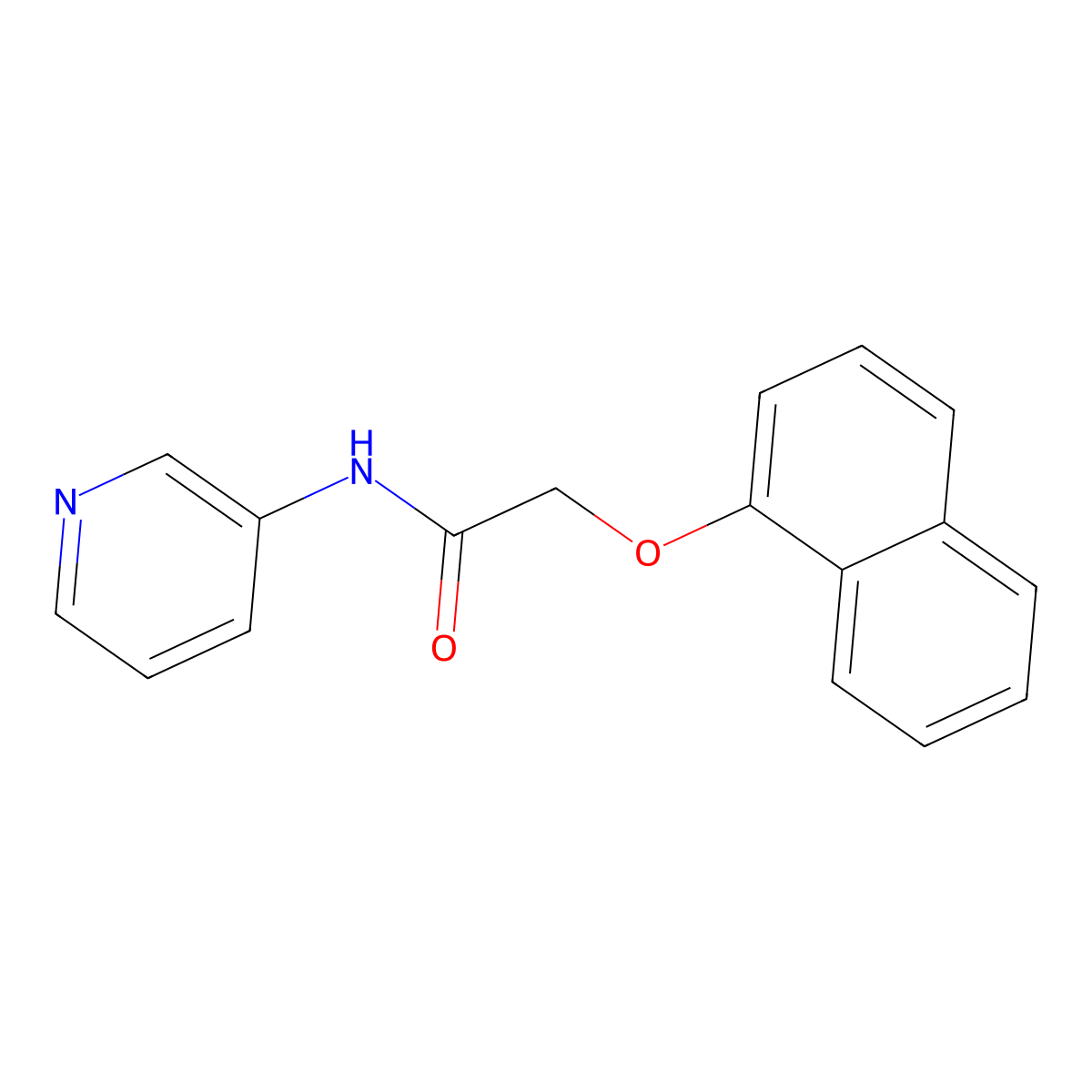 2-naphthalen-1-yloxy-N-pyridin-3-ylacetamide molecular structure, CAS 340219-86-5