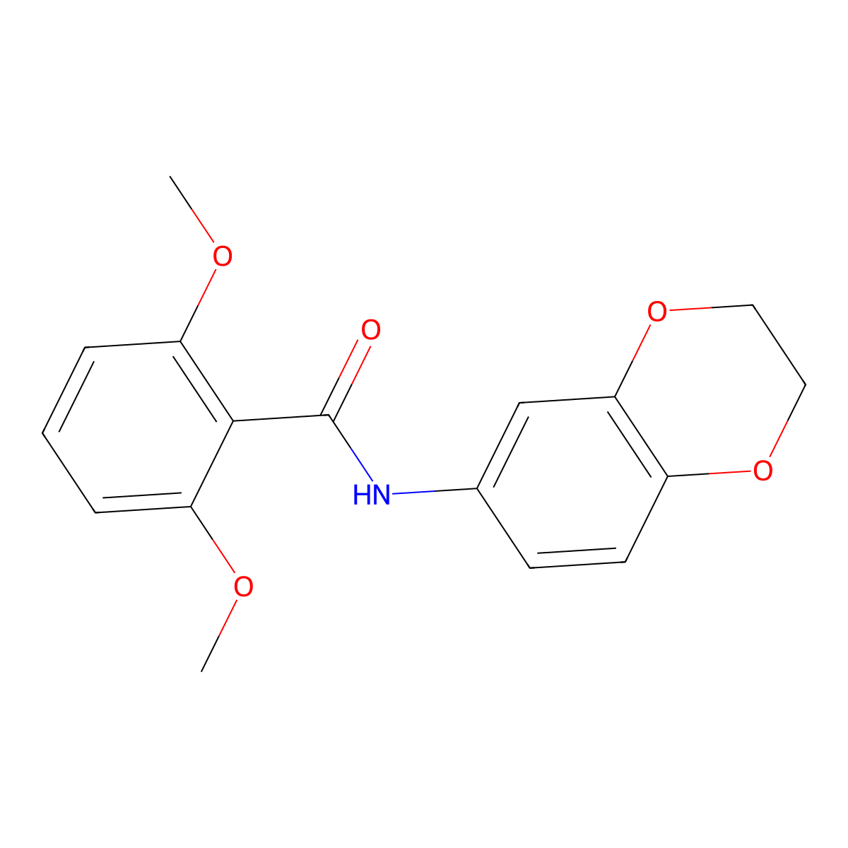 N-(2,3-dihydro-1,4-benzodioxin-6-yl)-2,6-dimethoxybenzamide molecular structure, CAS 340219-91-2