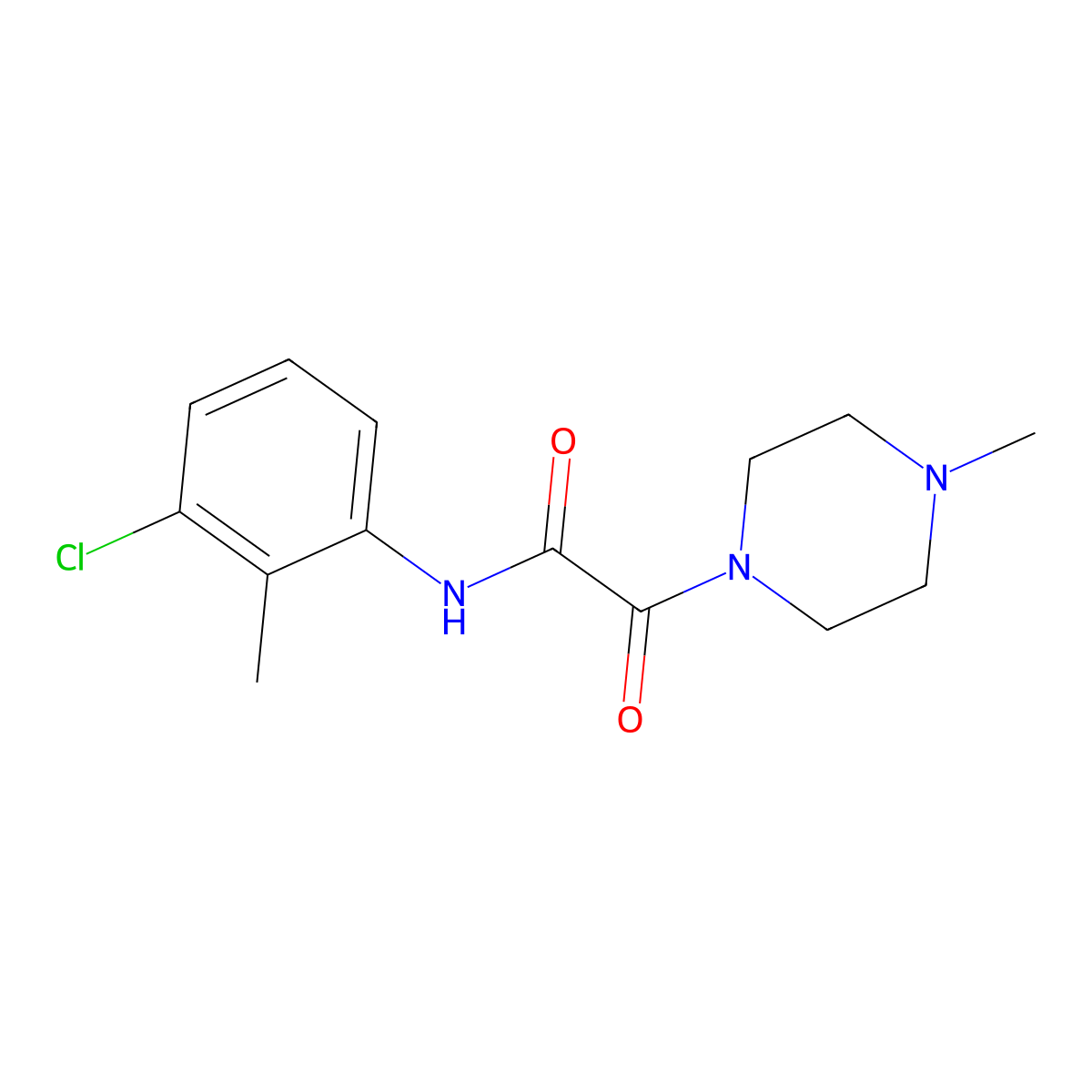 N-(3-chloro-2-methylphenyl)-2-(4-methylpiperazin-1-yl)-2-oxoacetamide molecular structure, CAS 340219-99-0