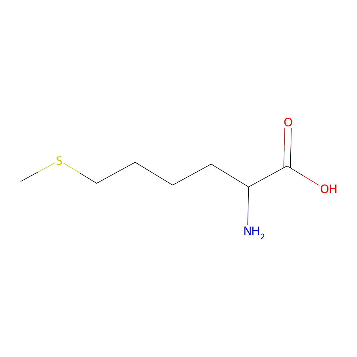 (S)-2-Amino-6-(methylthio)hexanoic acid molecular structure, CAS 34022-36-1