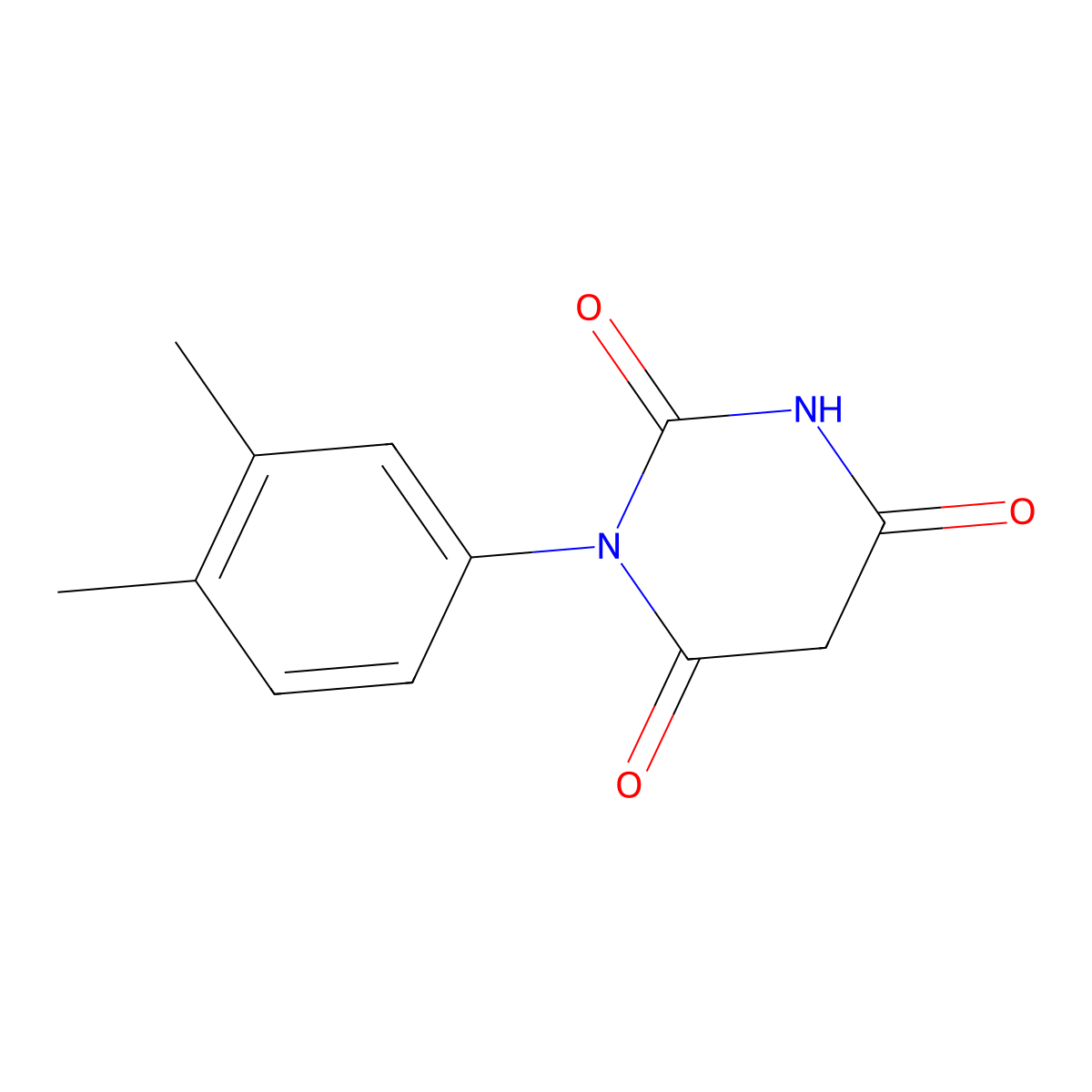 1-(3,4-Dimethylphenyl)pyrimidine-2,4,6(1H,3H,5H)-trione molecular structure, CAS 340225-63-0