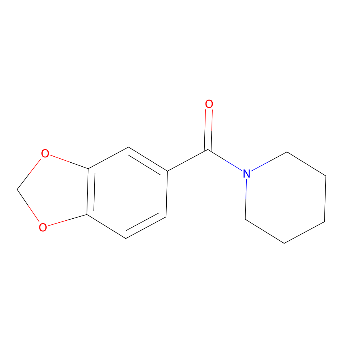 1,3-Benzodioxol-5-yl-1-piperidinylmethanone molecular structure, CAS 34023-62-6