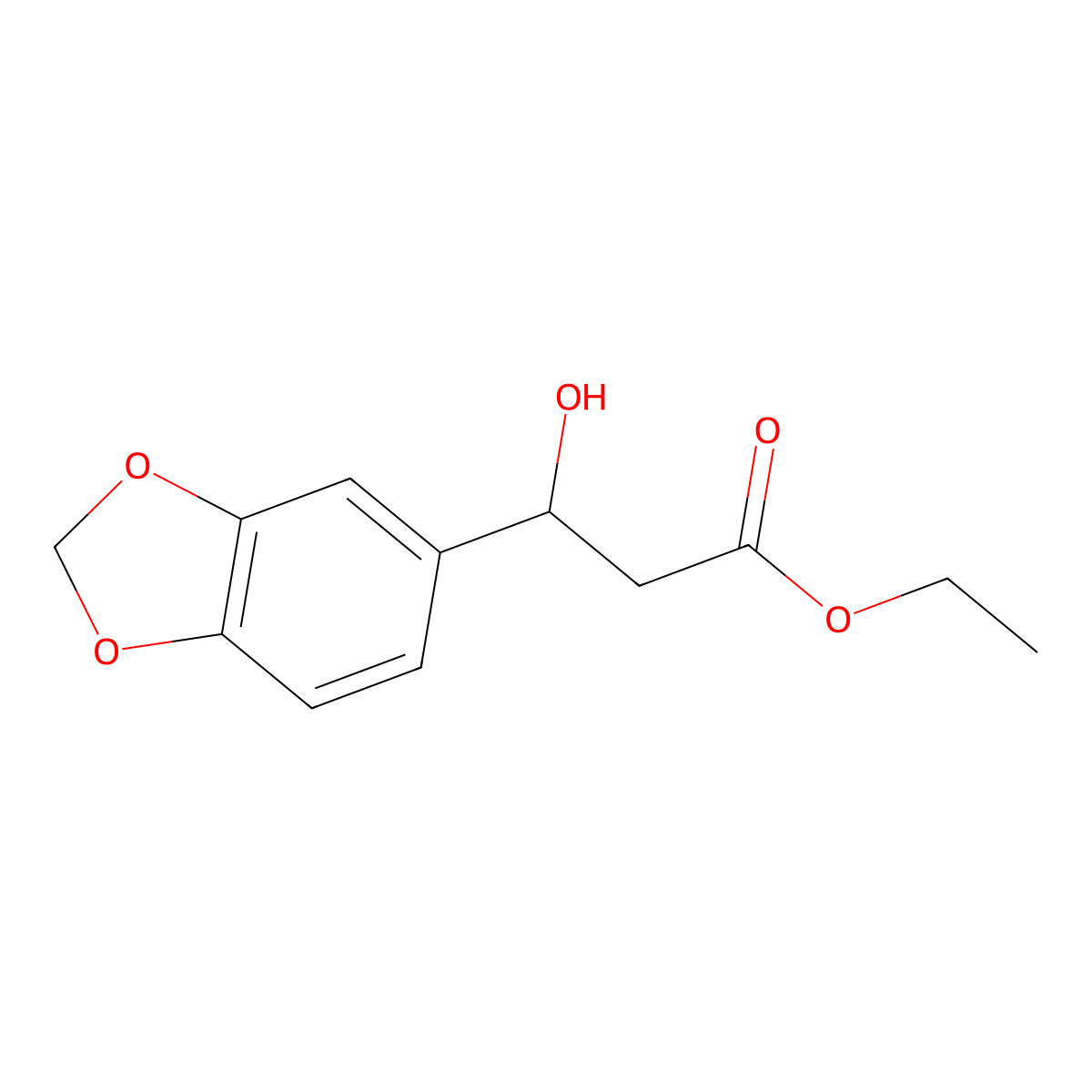 ethyl 3-(2H-1,3-benzodioxol-5-yl)-3-hydroxypropanoate molecular structure, CAS 34023-63-7