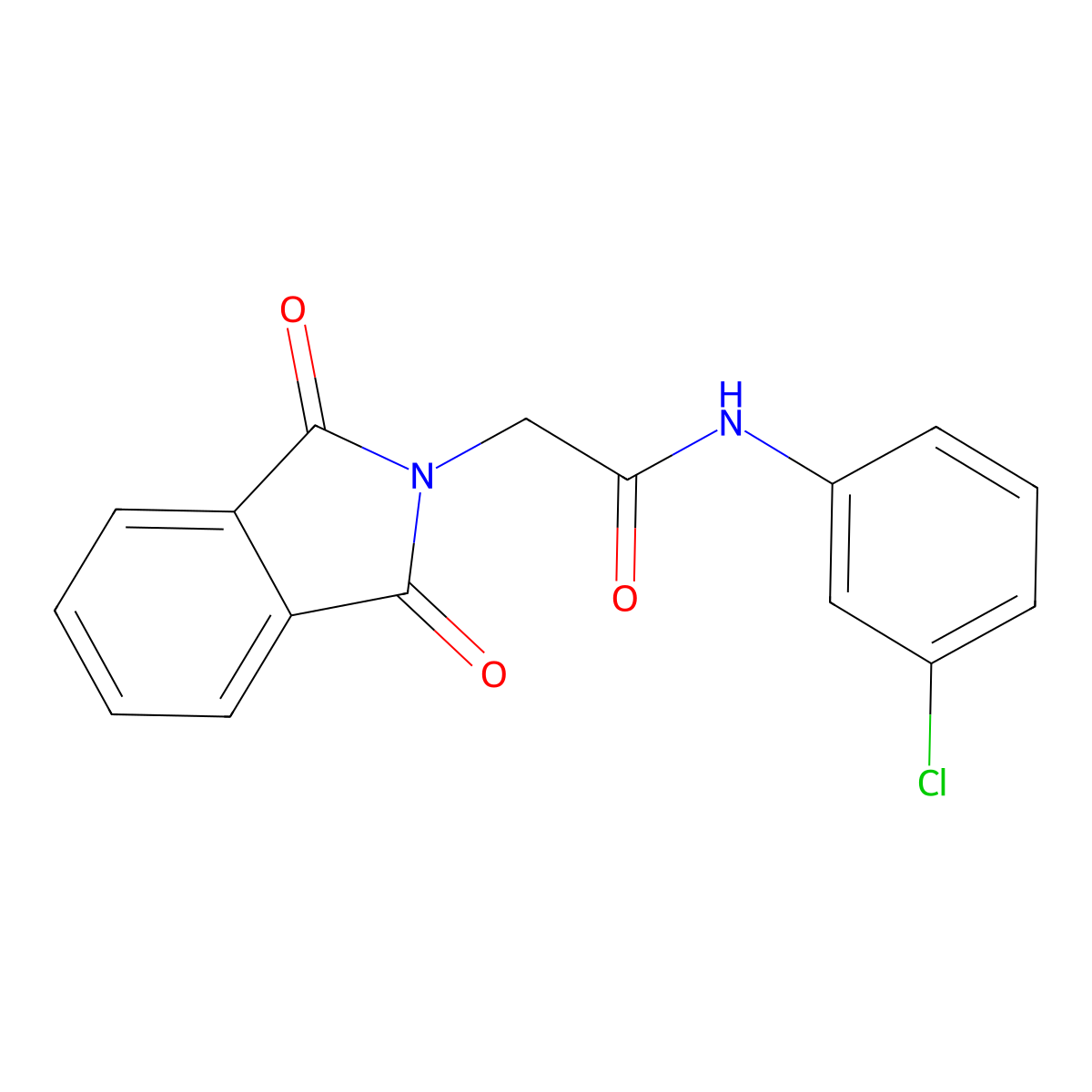 N-(3-Chloro-phenyl)-2-(1,3-dioxo-1,3-dihydro-isoindol-2-yl)-acetamide molecular structure, CAS 34023-98-8