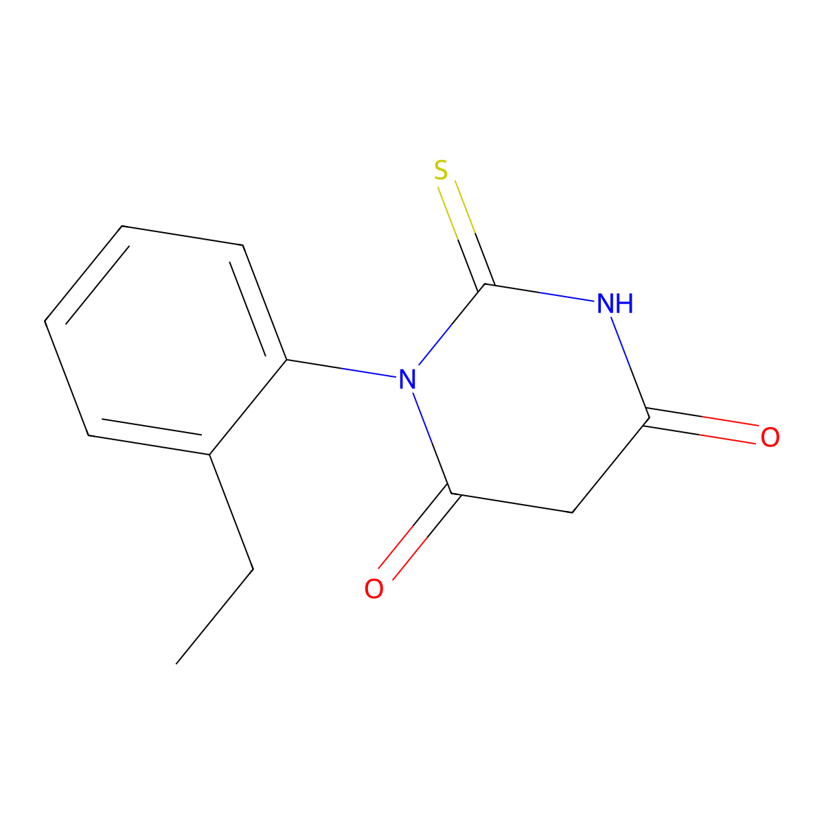 1-(2-Ethylphenyl)-2-sulfanylidene-1,3-diazinane-4,6-dione molecular structure, CAS 340230-38-8