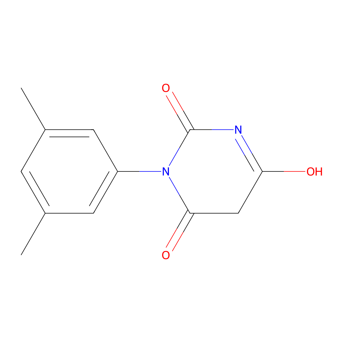 1-(3,5-Dimethylphenyl)-1,3-diazinane-2,4,6-trione molecular structure, CAS 340231-49-4