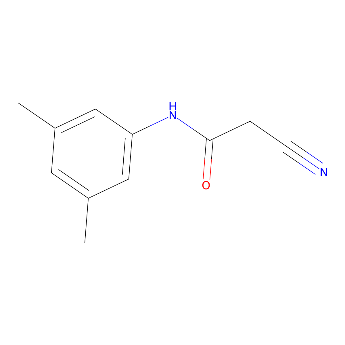 2-cyano-N-(3,5-dimethylphenyl)acetamide molecular structure, CAS 340232-32-8