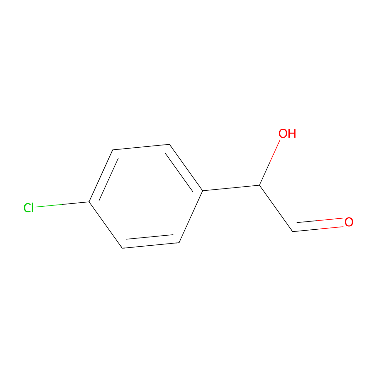 2-(4-Chlorophenyl)-2-hydroxyacetaldehyde molecular structure, CAS 34025-32-6