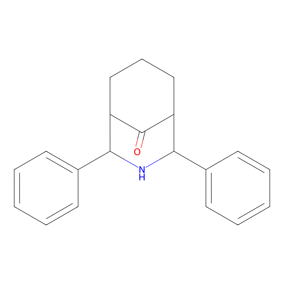 2,4-Diphenyl-3-azabicyclo[3.3.1]nonan-9-one molecular structure, CAS 34025-58-6