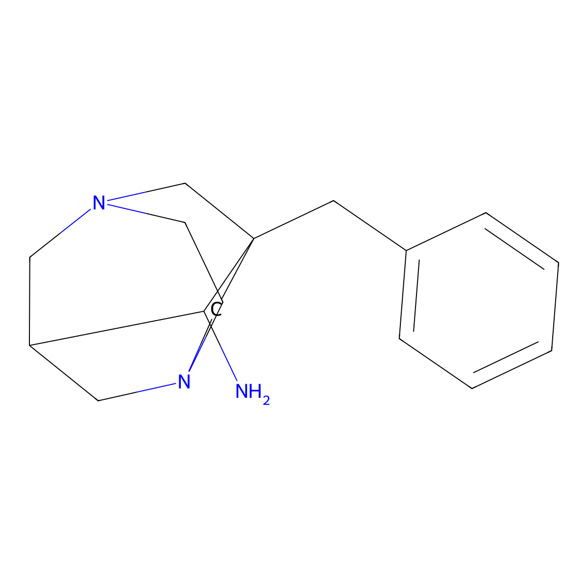 1-Benzyl-3,6-diazatricyclo[4.3.1.1~3,8~]undecan-9-amine molecular structure, CAS 340259-99-6