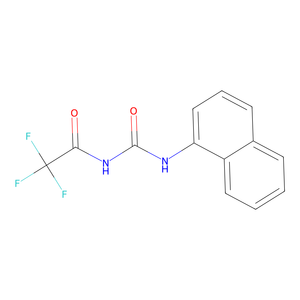 2,2,2-trifluoro-N-(naphthalen-1-ylcarbamoyl)acetamide molecular structure, CAS 340263-74-3
