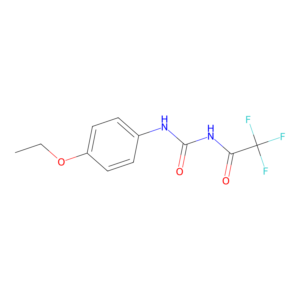 N-[(4-ethoxyphenyl)carbamoyl]-2,2,2-trifluoroacetamide molecular structure, CAS 340264-17-7