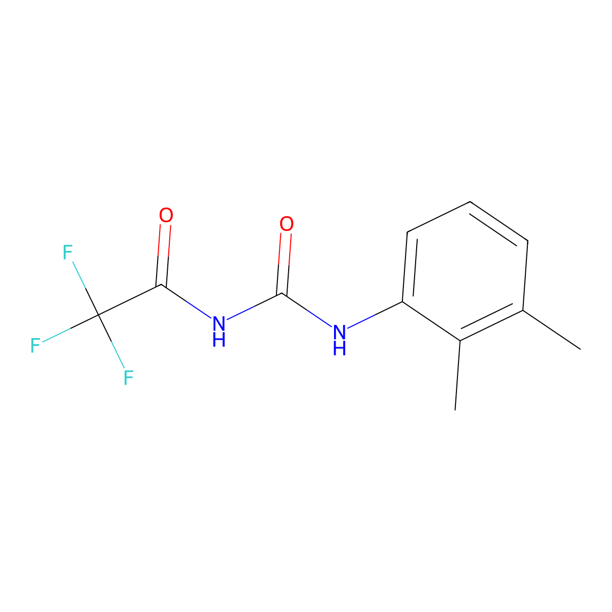 N-[(2,3-dimethylphenyl)carbamoyl]-2,2,2-trifluoroacetamide molecular structure, CAS 340264-54-2