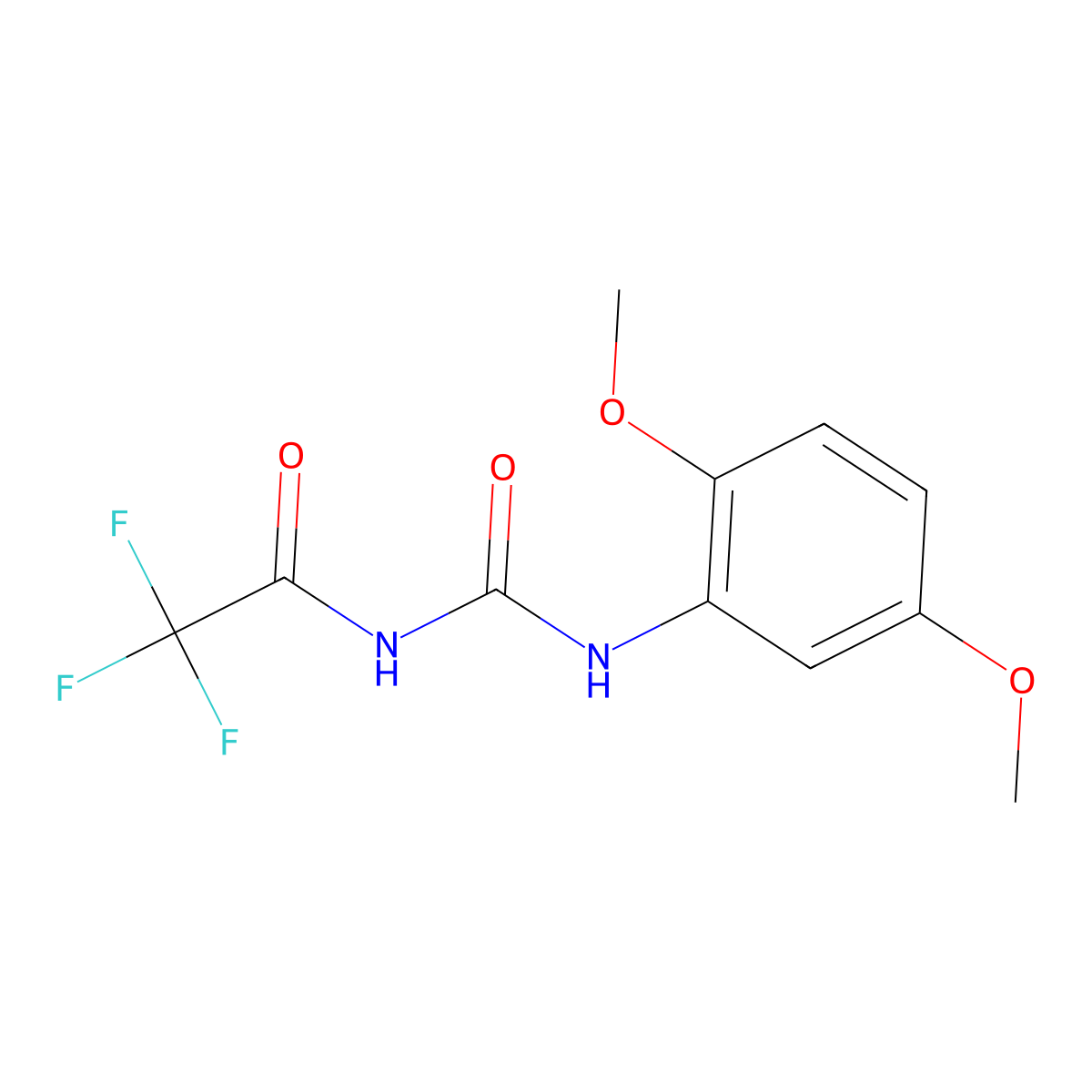 N-(2,5-dimethoxyphenyl)-N'-(trifluoroacetyl)urea molecular structure, CAS 340264-58-6