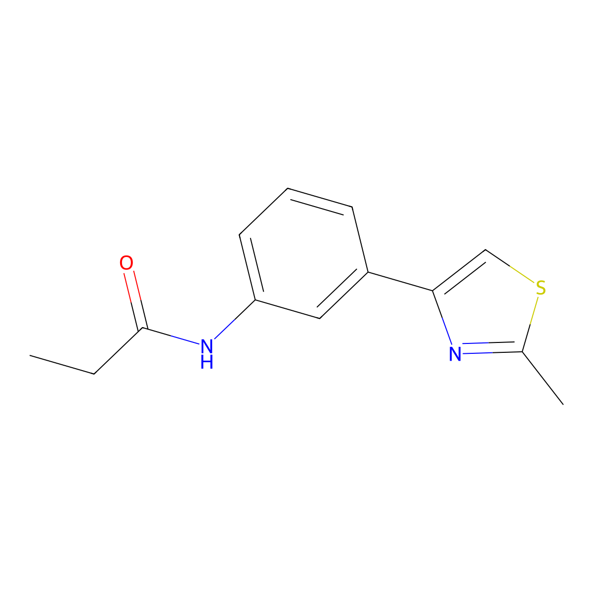 N-[3-(2-methyl-1,3-thiazol-4-yl)phenyl]propanamide molecular structure, CAS 340265-50-1