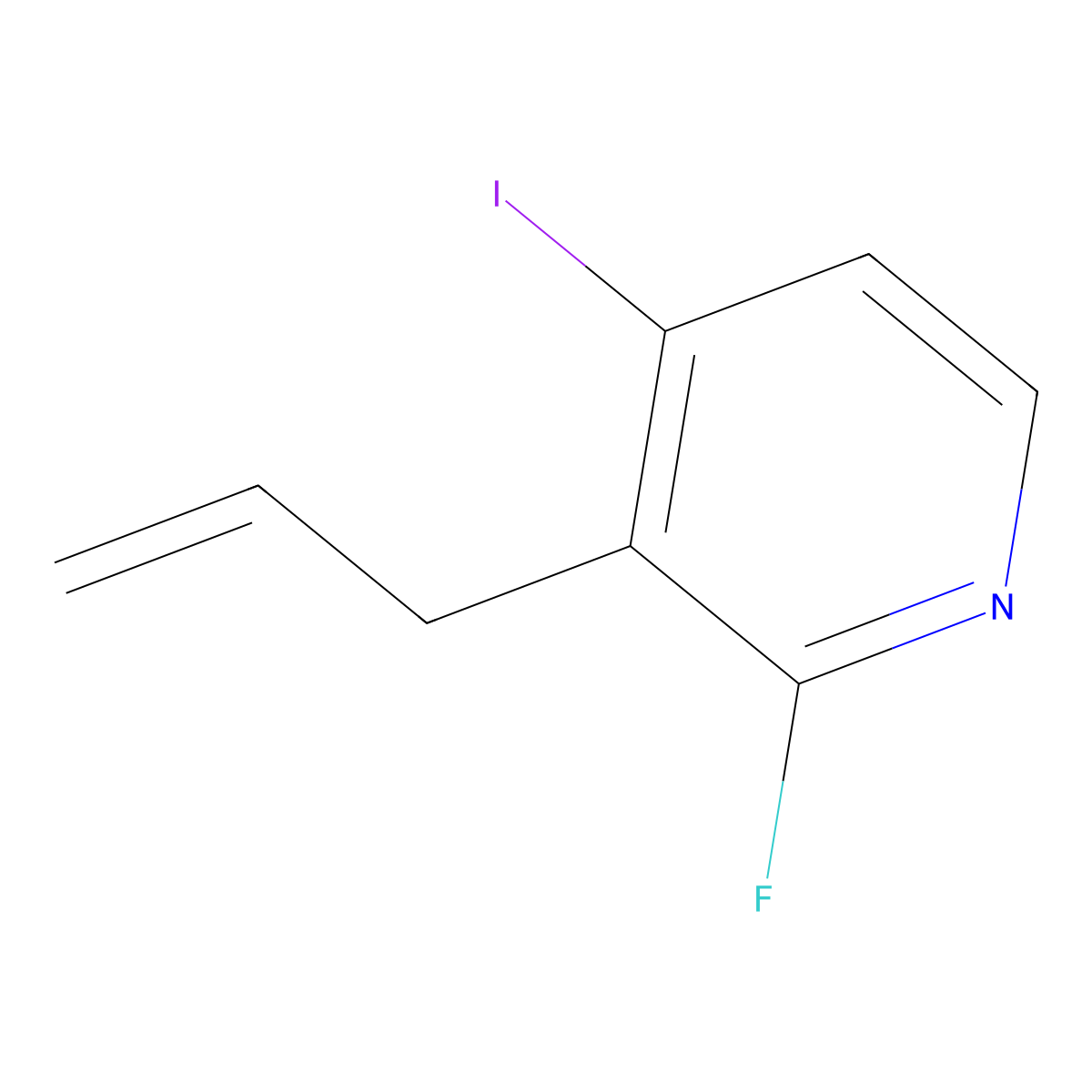 3-Allyl-2-fluoro-4-iodopyridine molecular structure, CAS 340268-75-9