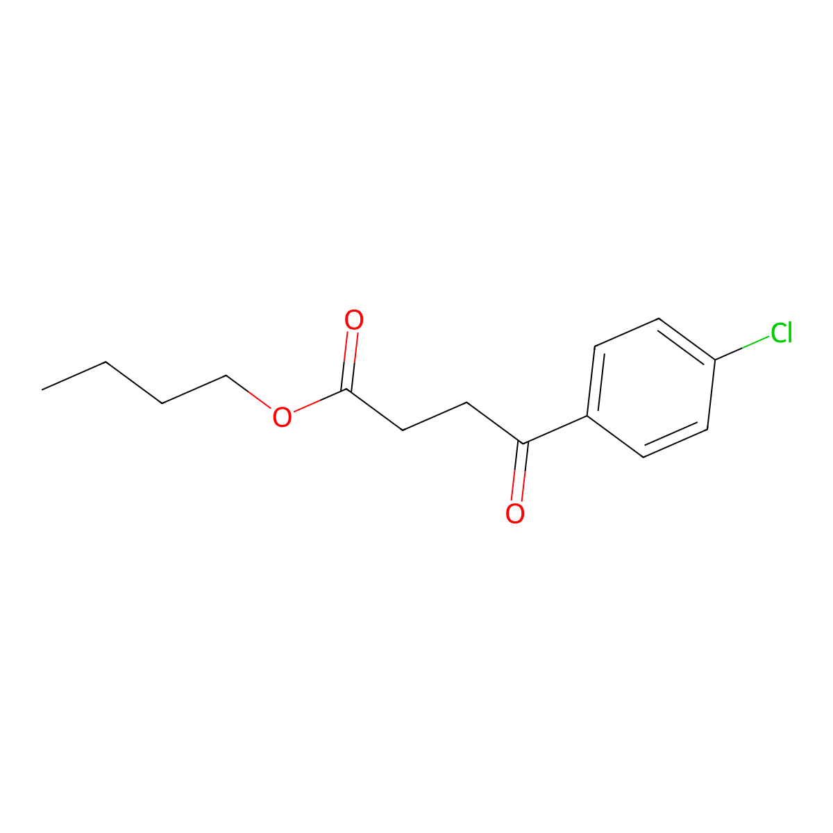 Butyl 4-(4-chlorophenyl)-4-oxobutanoate molecular structure, CAS 340283-98-9