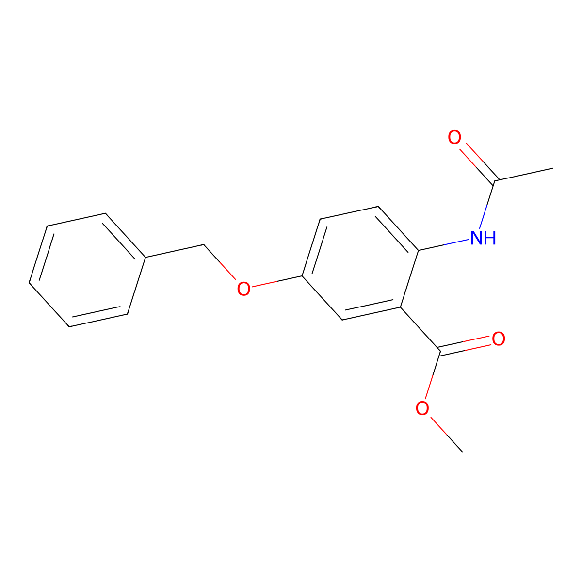 2-(Acetylamino)-5-(phenylmethoxy)-benzoic Acid Methyl Ester molecular structure, CAS 340291-79-4
