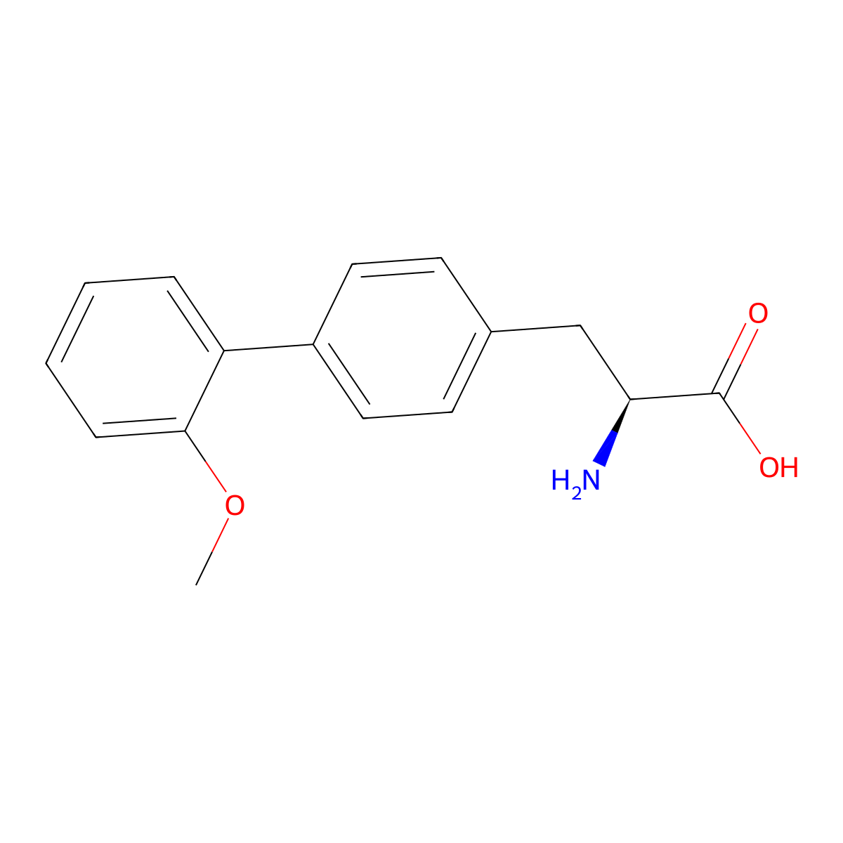 L-2-Amino-3-(2'-methoxy-biphenyl-4-YL)-propionic acid molecular structure, CAS 340292-00-4
