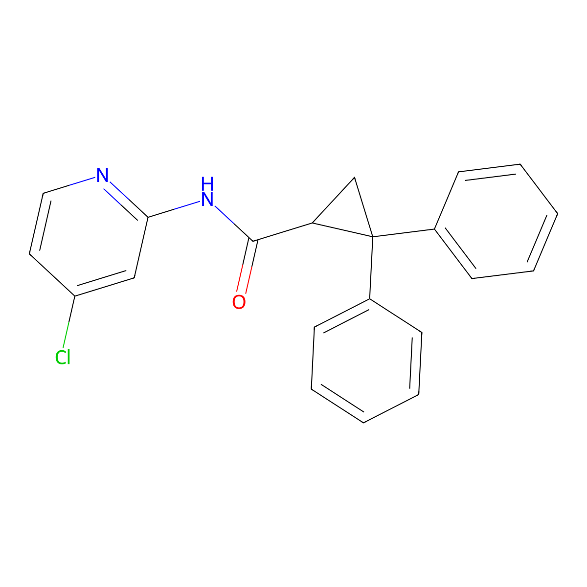 N-(4-chloropyridin-2-yl)-2,2-diphenylcyclopropanecarboxamide molecular structure, CAS 340295-07-0