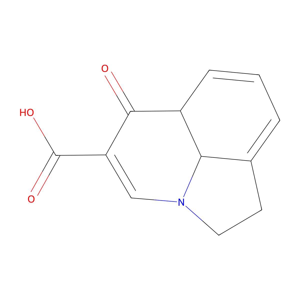 6-oxo-1,2,6a,9b-tetrahydro-6H-pyrrolo[3,2,1-ij]quinoline-5-carboxylic acid molecular structure, CAS 340296-62-0