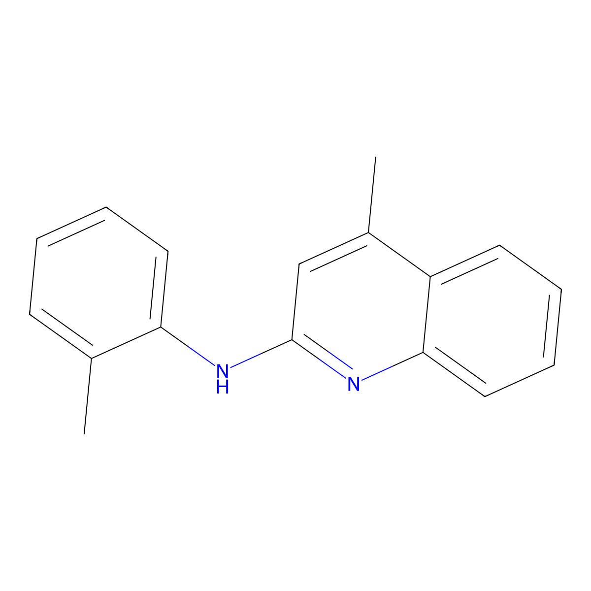 4-methyl-N-(2-methylphenyl)quinolin-2-amine molecular structure, CAS 340296-87-9