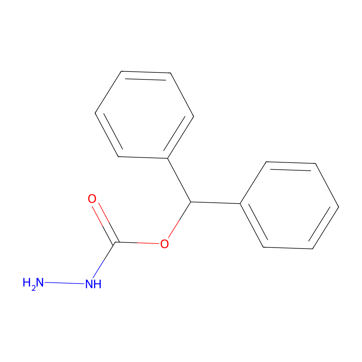 Benzhydryl carbazate molecular structure, CAS 3403-23-4