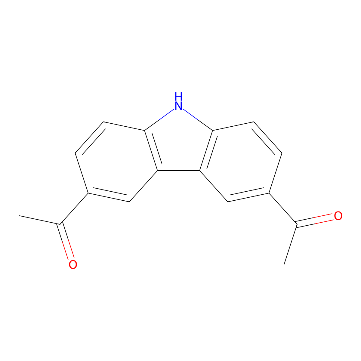 1,1'-(9h-Carbazole-3,6-diyl)diethanone molecular structure, CAS 3403-70-1