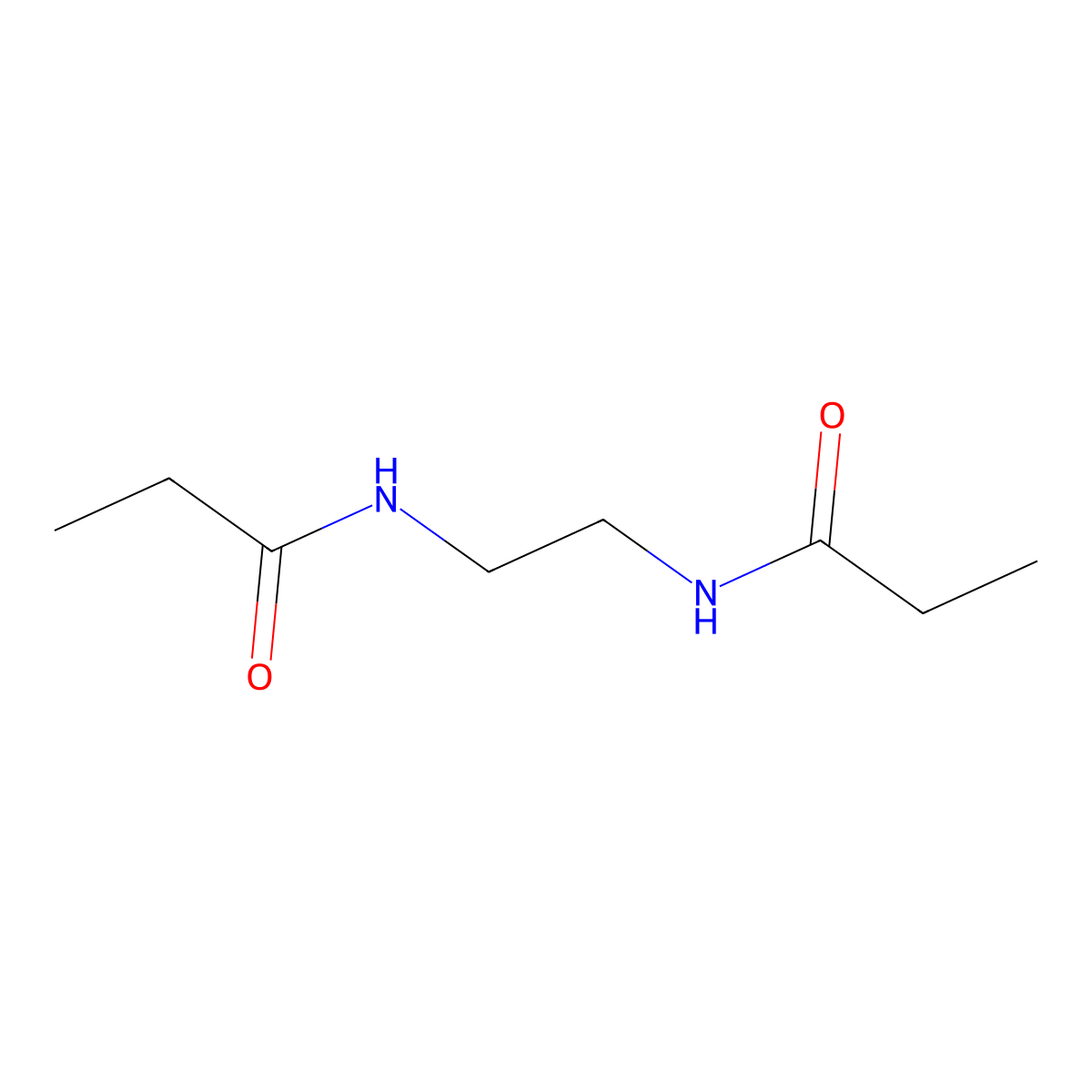 N,N'-(ethane-1,2-diyl)dipropionamide molecular structure, CAS 3403-77-8