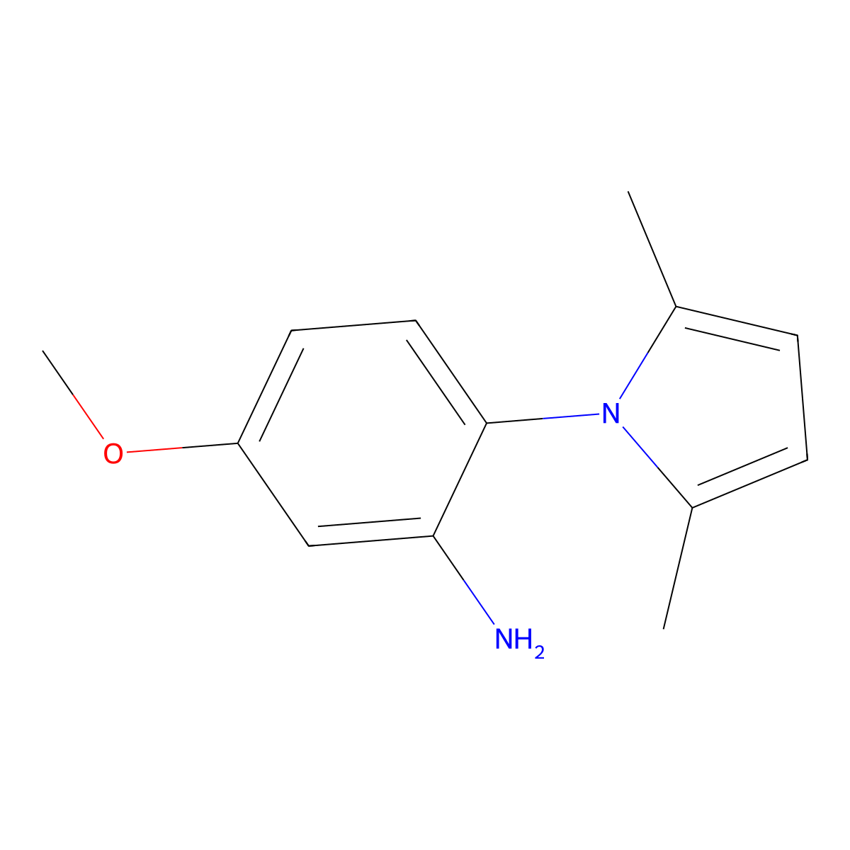 2-(2,5-Dimethyl-1H-pyrrol-1-YL)-5-methoxyphenylamine molecular structure, CAS 340304-93-0