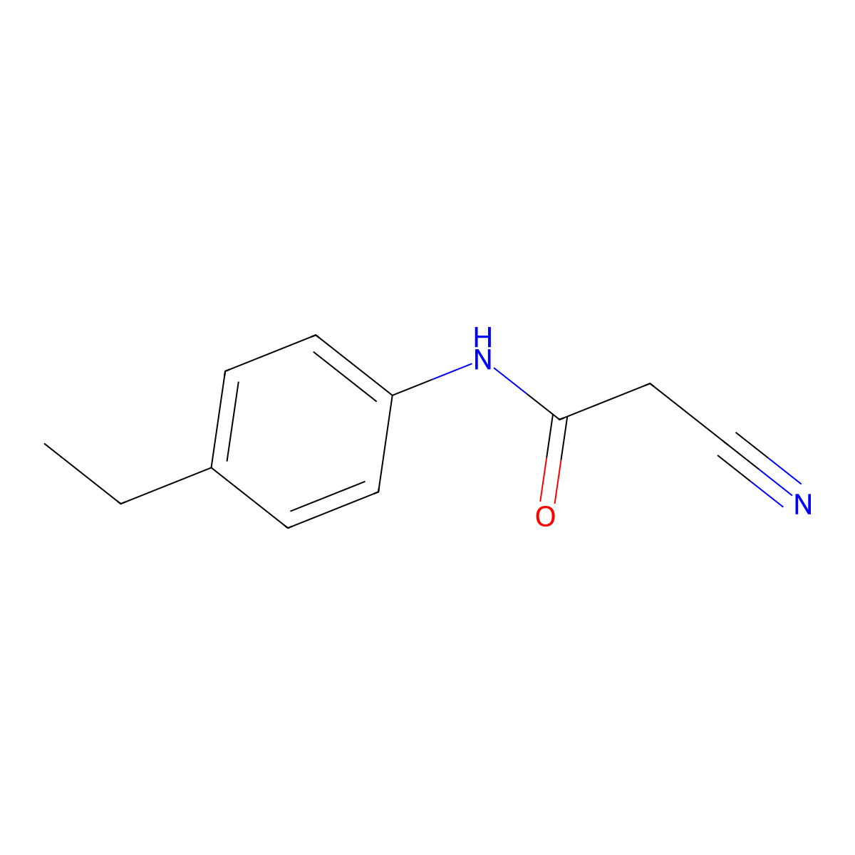2-cyano-N-(4-ethylphenyl)acetamide molecular structure, CAS 340304-99-6