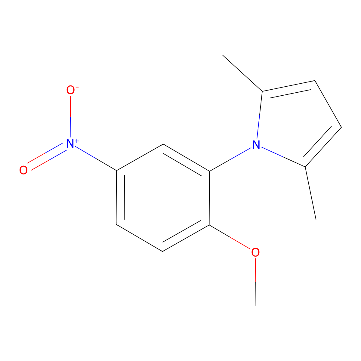 1-(2-methoxy-5-nitrophenyl)-2,5-dimethyl-1H-pyrrole molecular structure, CAS 340311-65-1