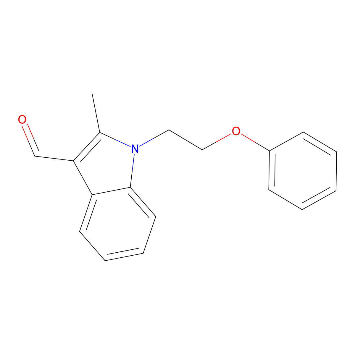 2-methyl-1-(2-phenoxyethyl)-1H-indole-3-carbaldehyde molecular structure, CAS 340318-64-1