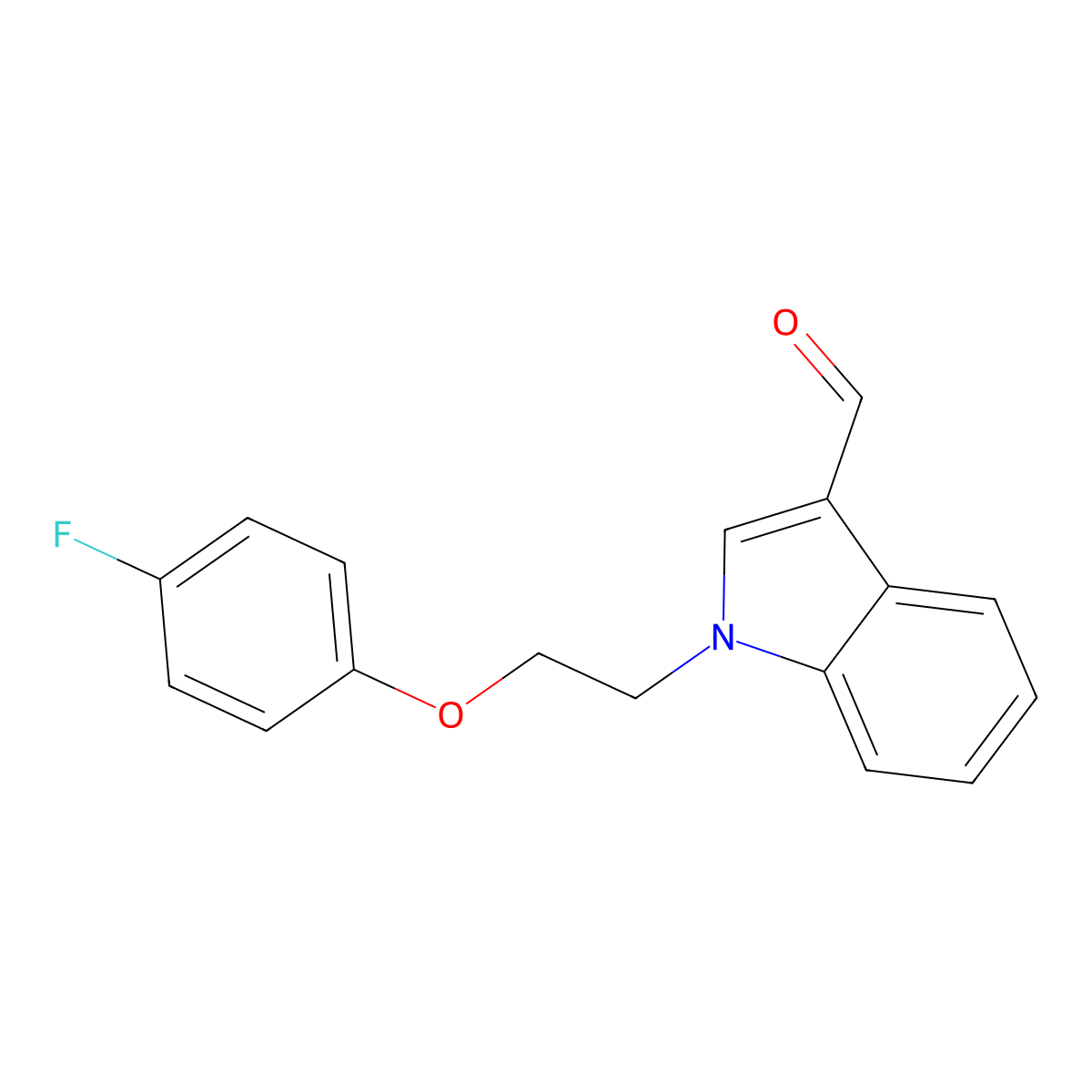 1-[2-(4-fluorophenoxy)ethyl]-1H-indole-3-carbaldehyde molecular structure, CAS 340318-78-7