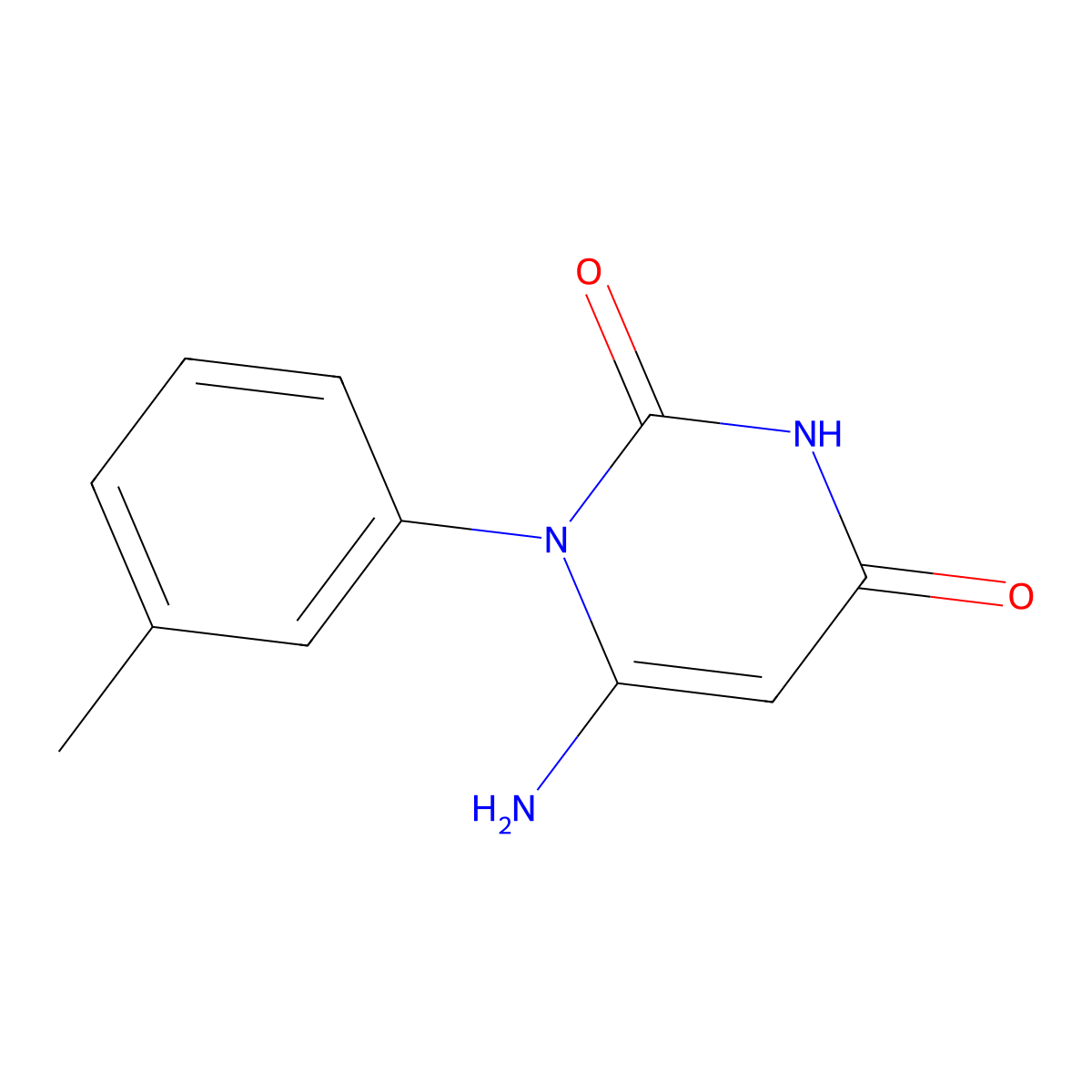 6-amino-1-(3-methylphenyl)-2,4(1H,3H)-pyrimidinedione molecular structure, CAS 340318-87-8