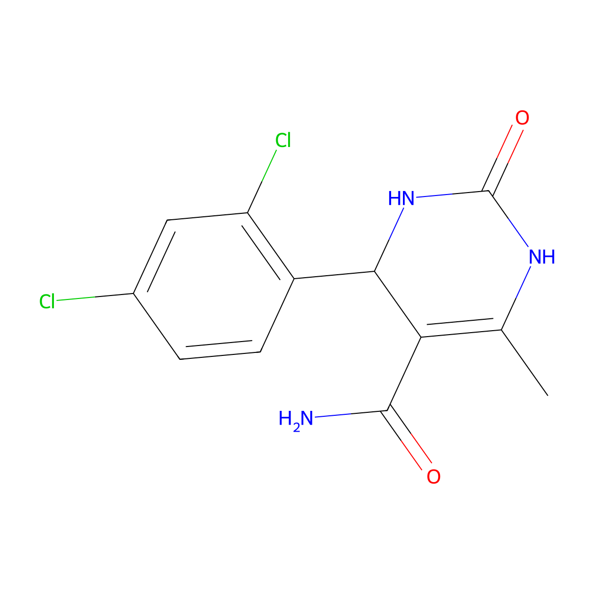 5-Pyrimidinecarboxamide,4-(2,4-dichlorophenyl)-1,2,3,4-tetrahydro-6-methyl-2-oxo-(9CI) molecular structure, CAS 340319-33-7