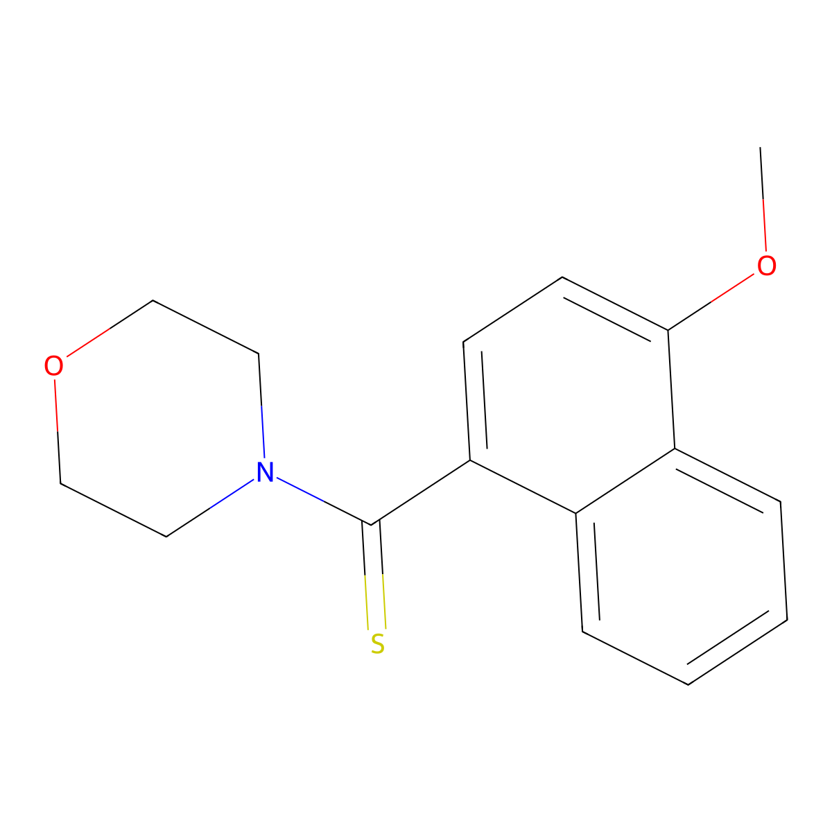 (4-Methoxynaphthalen-1-yl)-morpholin-4-ylmethanethione molecular structure, CAS 340319-73-5