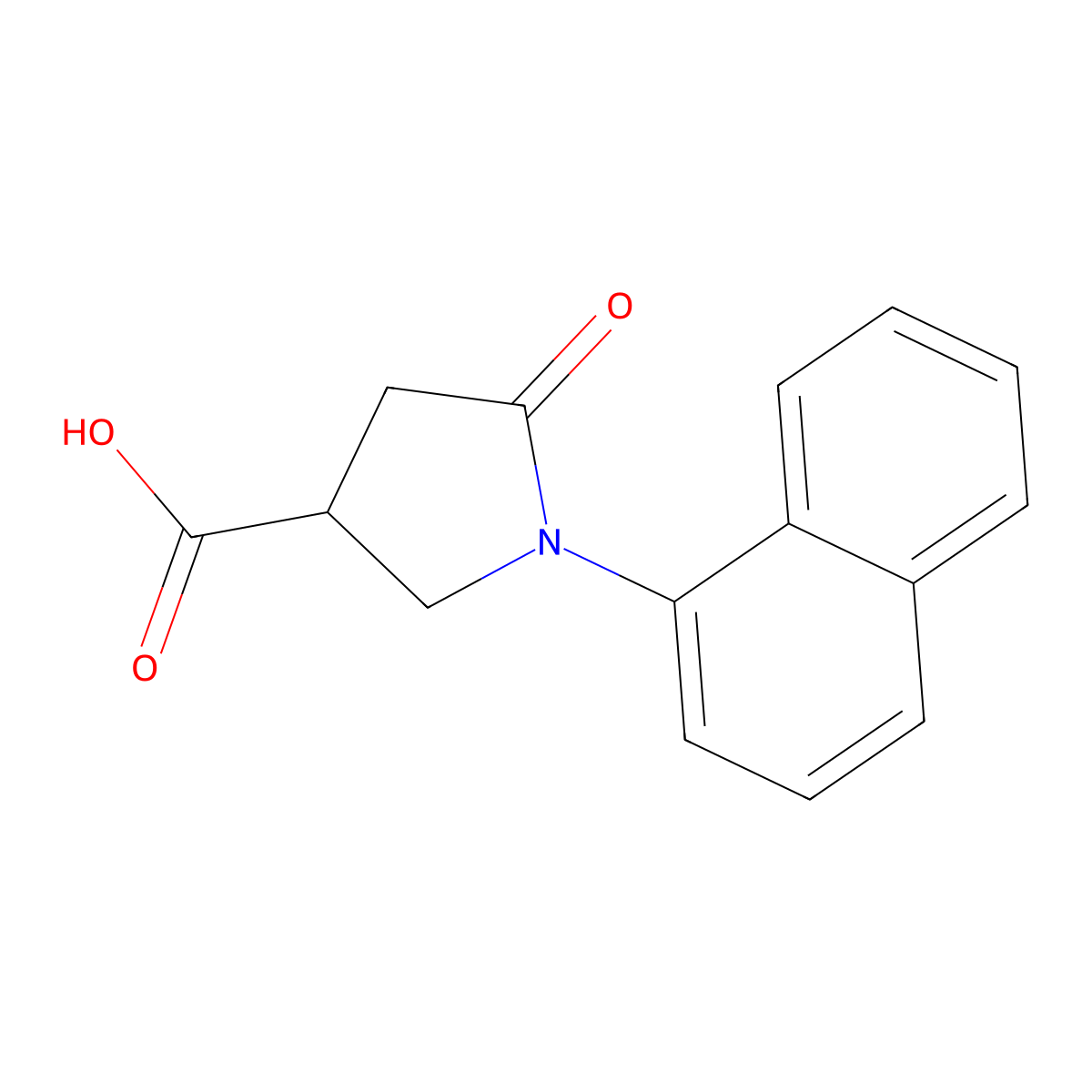 1-(Naphthalen-1-yl)-5-oxopyrrolidine-3-carboxylic acid molecular structure, CAS 340319-91-7